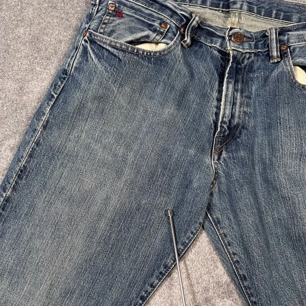 Polo Ralph Lauren Classic 867 Jeans Mens 34x33 Blue Denim Straight Leg Wash VTG